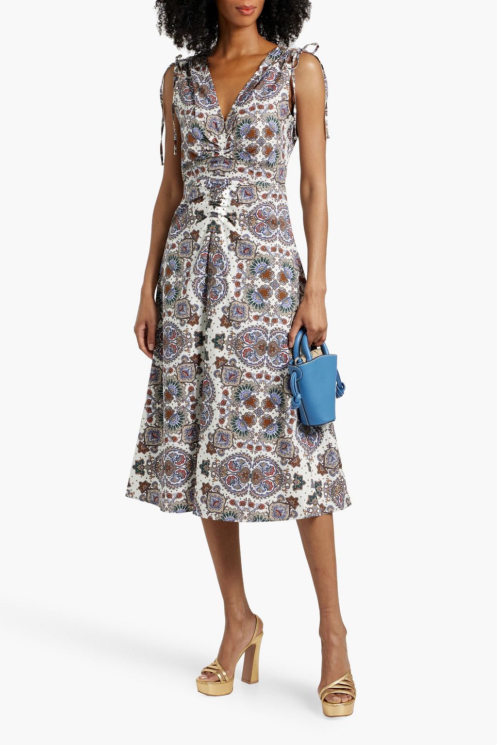 VERONICA BEARD Zia paisley-print cotton-blend poplin midi dress