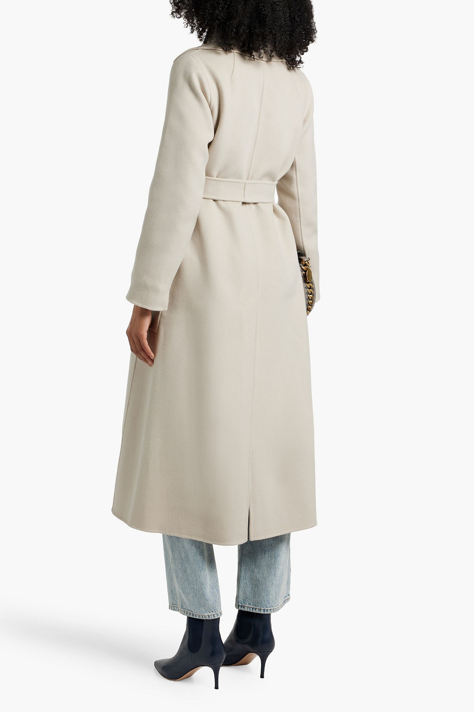 Max Mara Wool-felt Coat In Neutral
