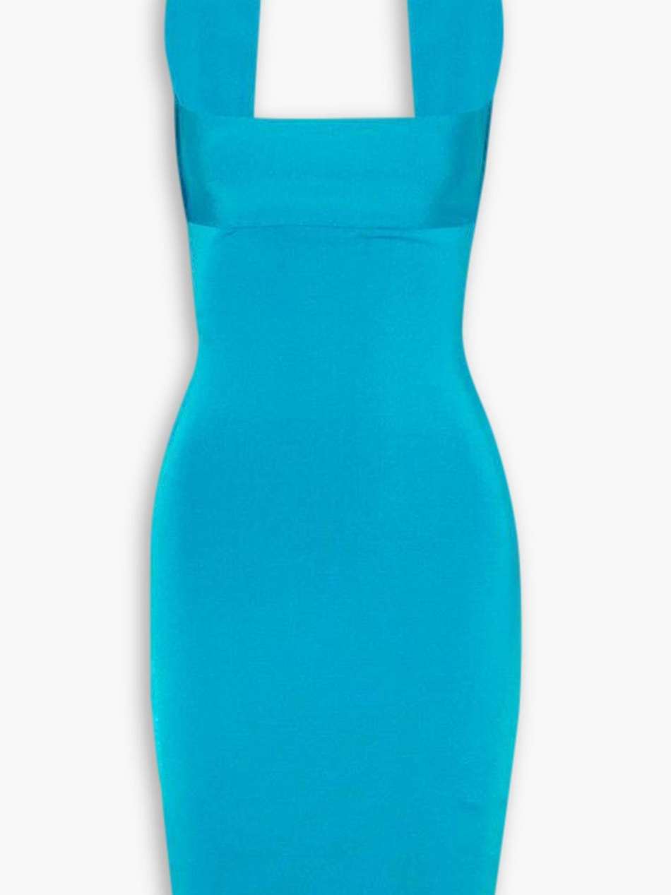 cutout stretch-jersey dress