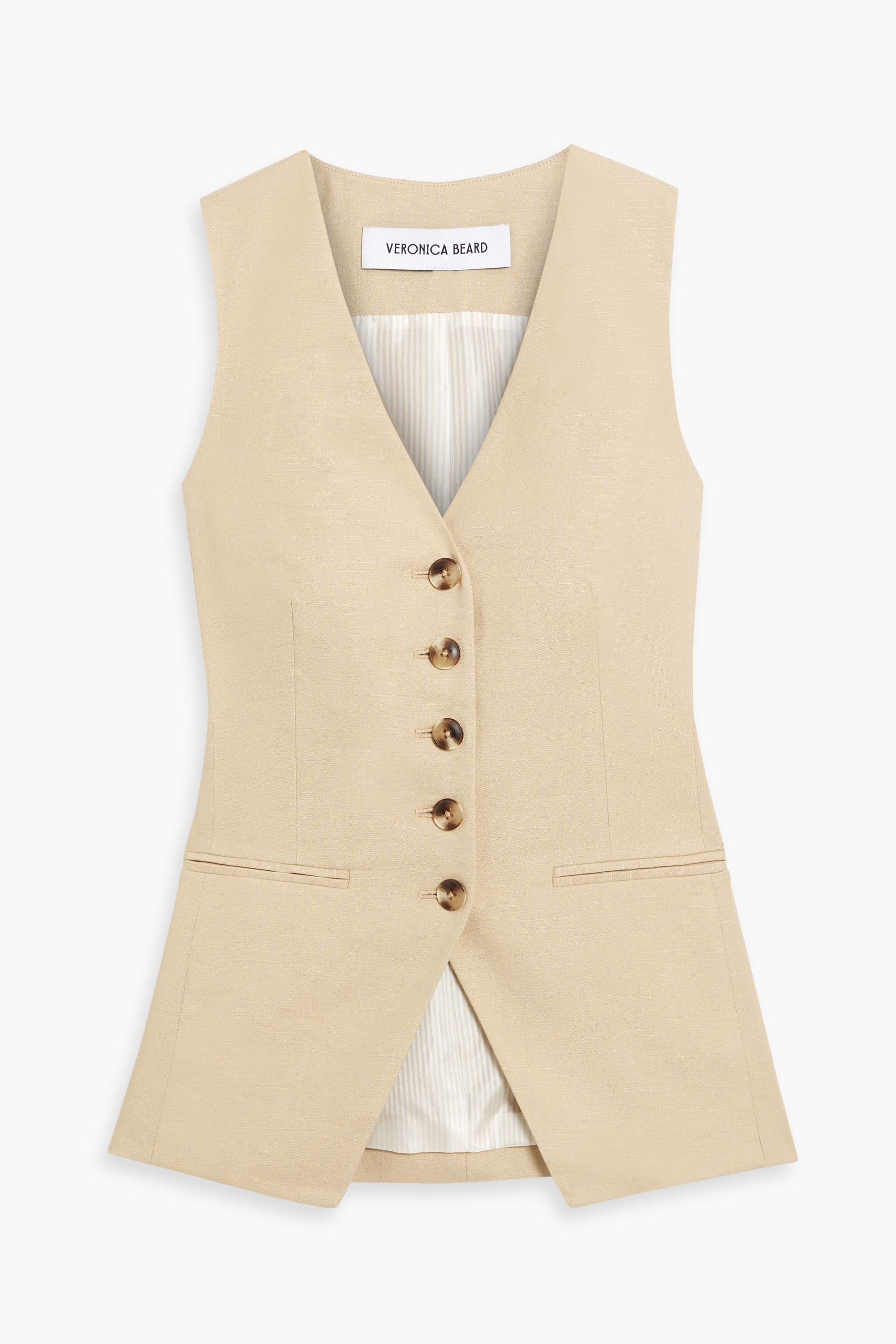 Veronica Beard - Liff linen-blend vest | Plush