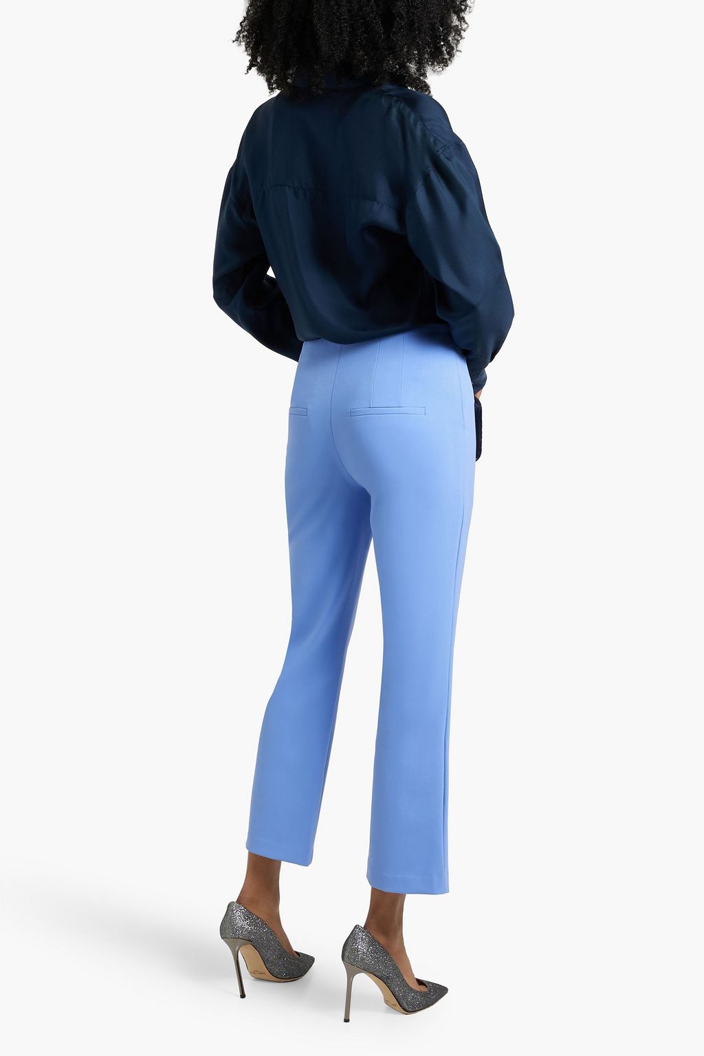 VERONICA BEARD Jaya cropped stretch-crepe slim-leg pants