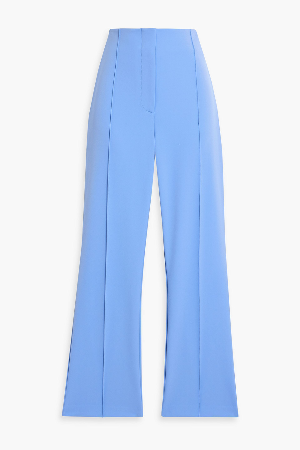Veronica Beard Jaya Cropped Stretch-crepe Slim-leg Pants In Light Blue