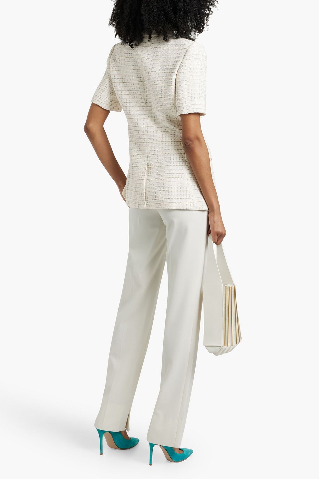 VERONICA BEARD Atwood double-breasted cotton-tweed jacket
