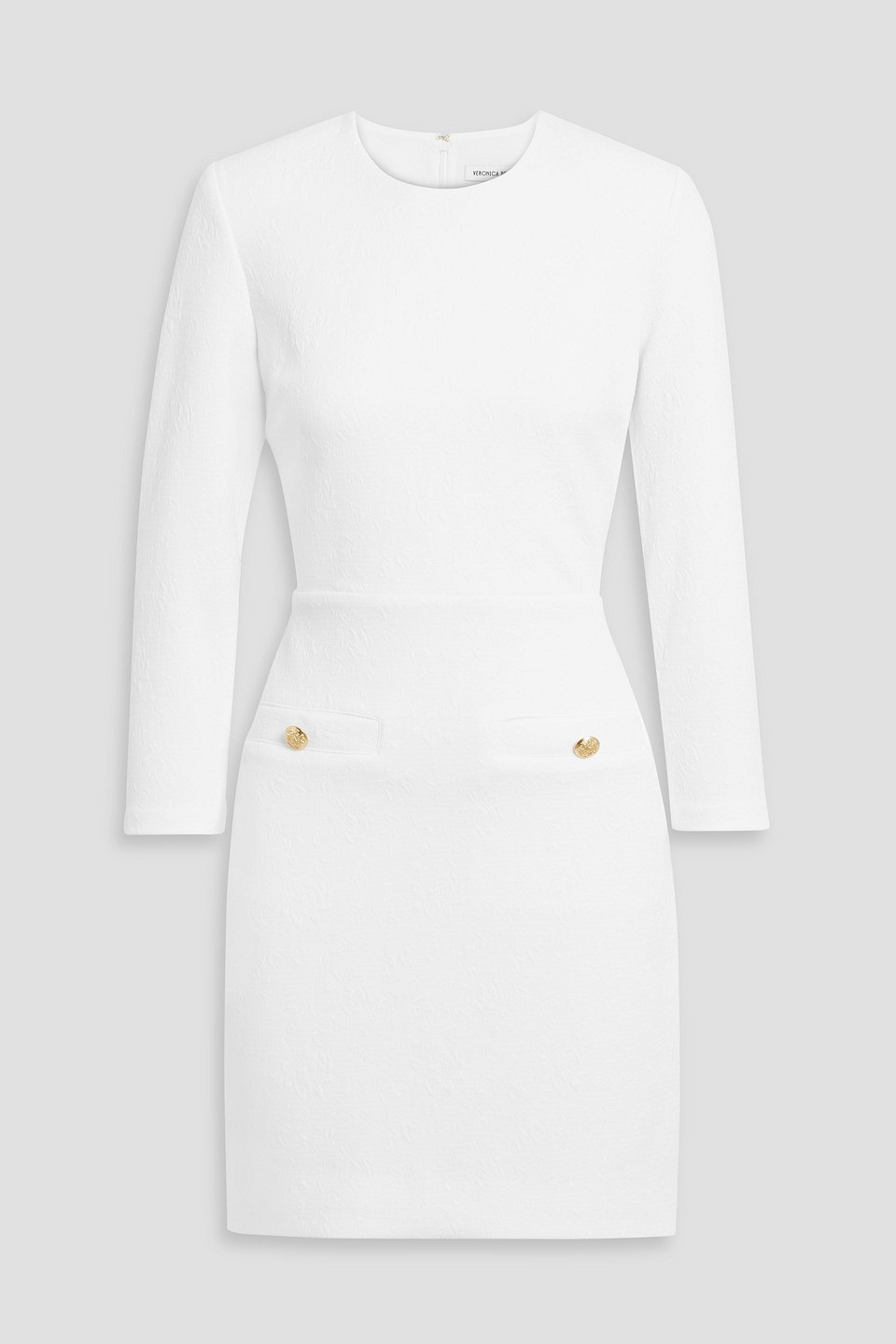 Veronica Beard Channing Jacquard Sheath Dress In White In White
