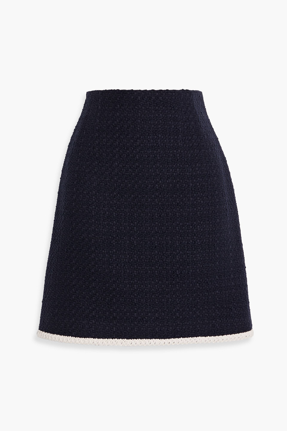 Veronica Beard Roman Cotton-blend Tweed Mini Skirt In Blue
