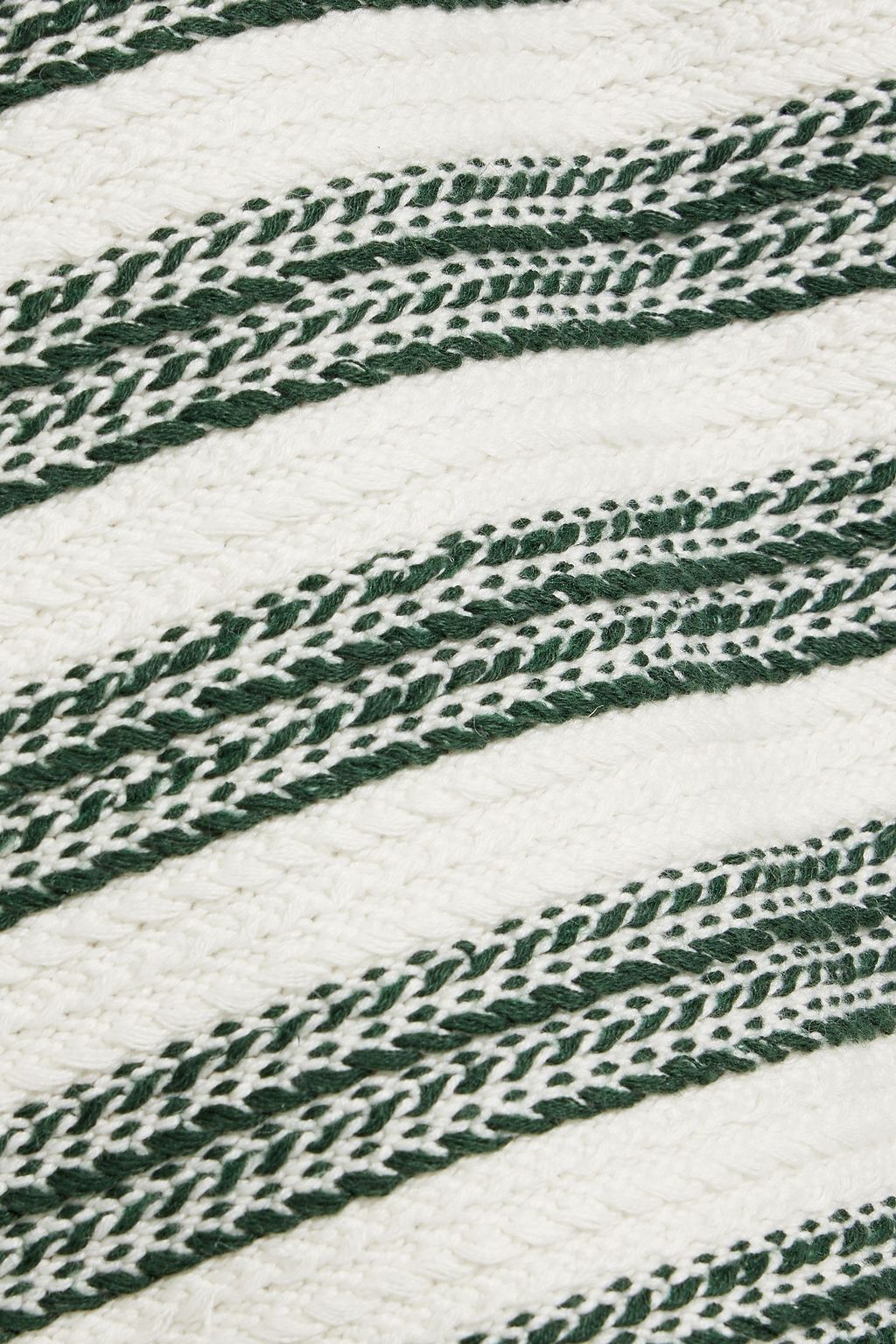 VERONICA BEARD Jerrel striped jacquard-knit linen-blend tank