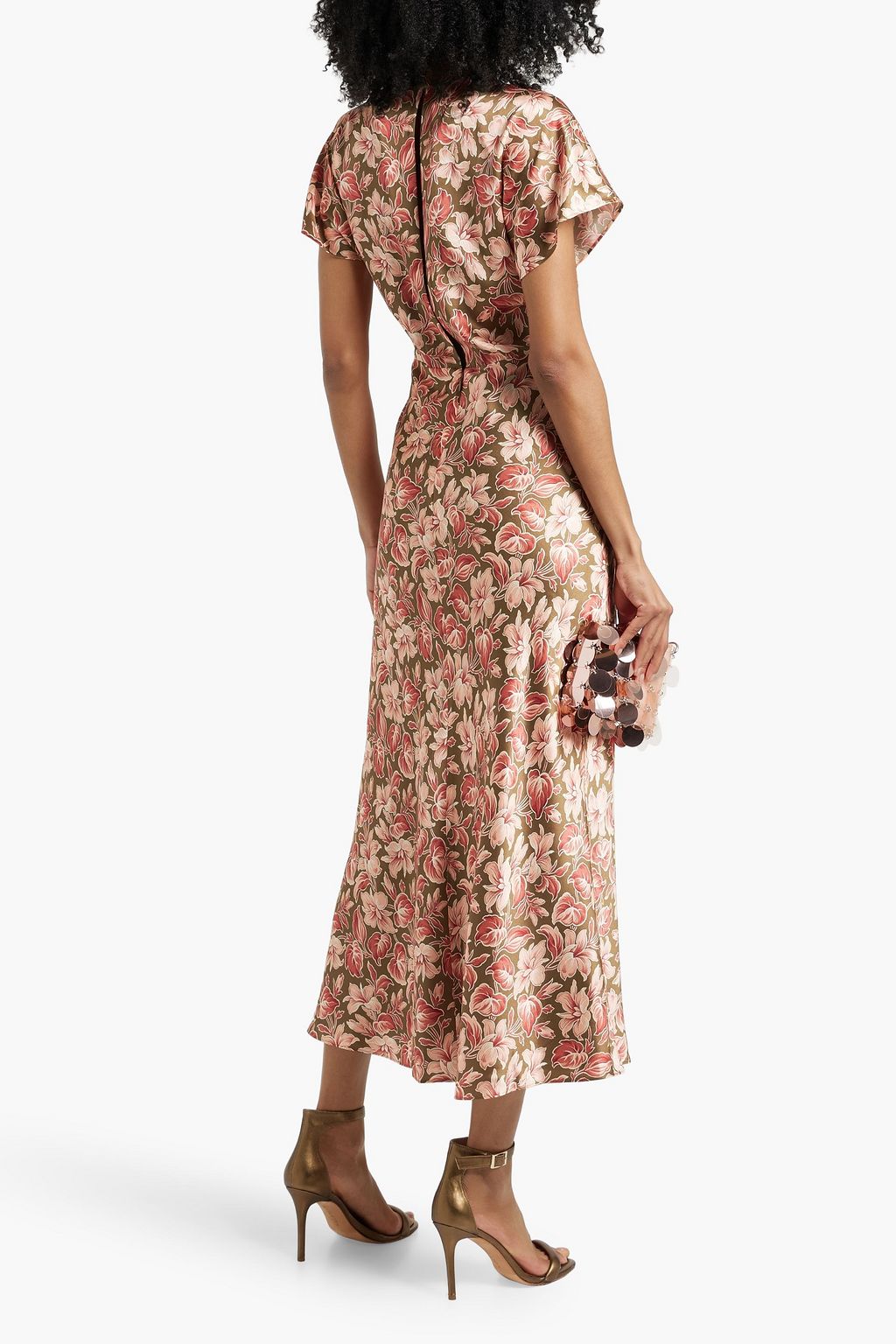 VERONICA BEARD Seymour floral-print silk-blend satin midi dress