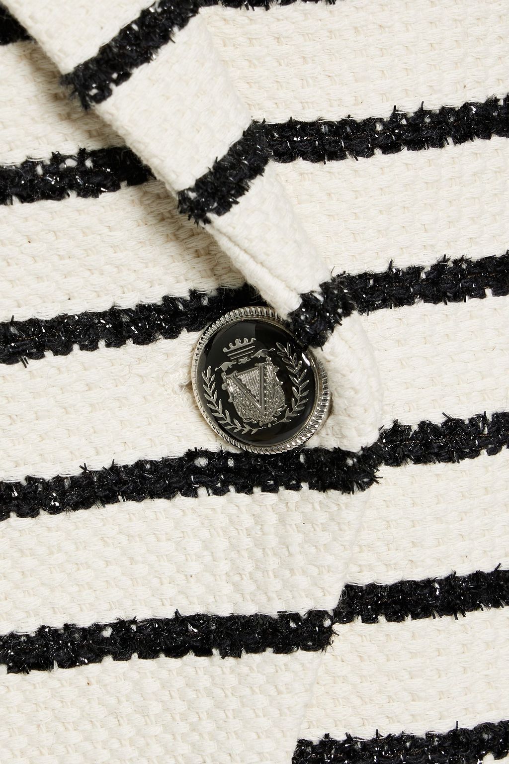 VERONICA BEARD Jenny Dickey double-breasted striped cotton-blend tweed jacket
