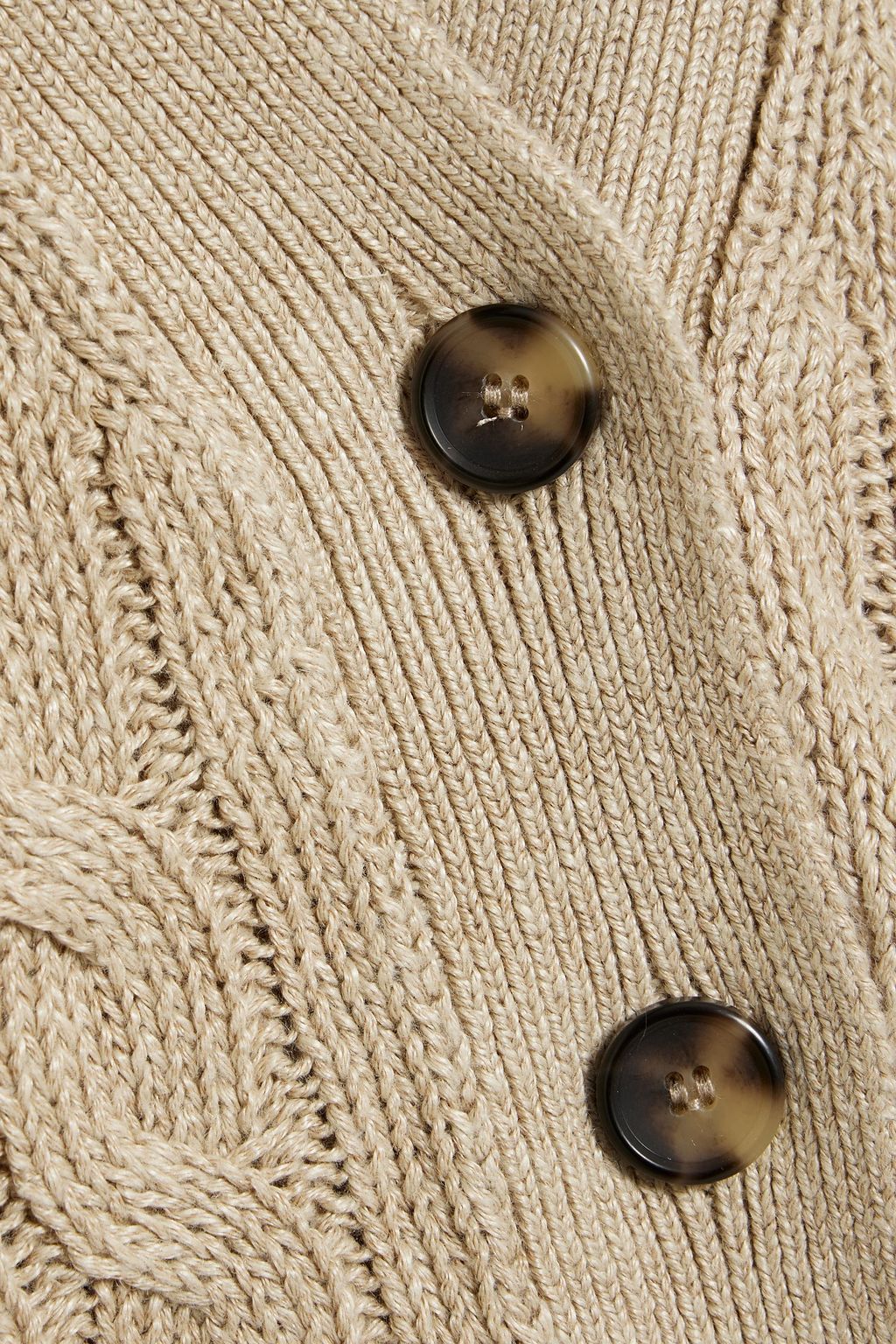 VERONICA BEARD Julietta cable-knit linen-blend cardigan