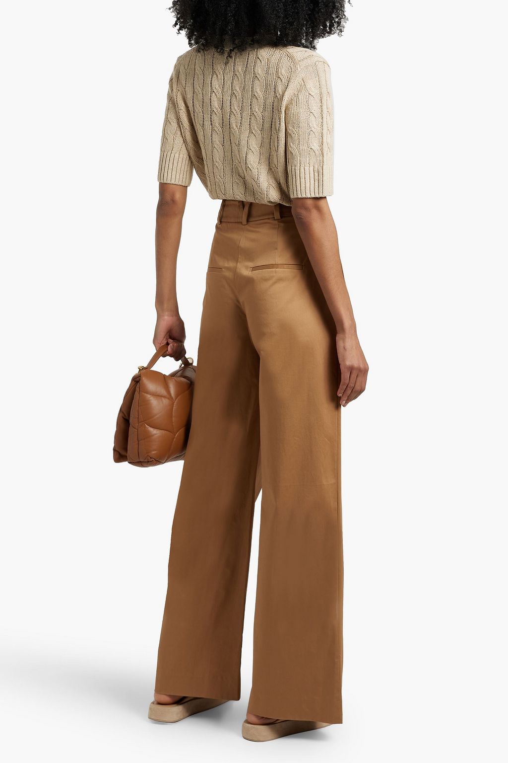 VERONICA BEARD Julietta cable-knit linen-blend cardigan