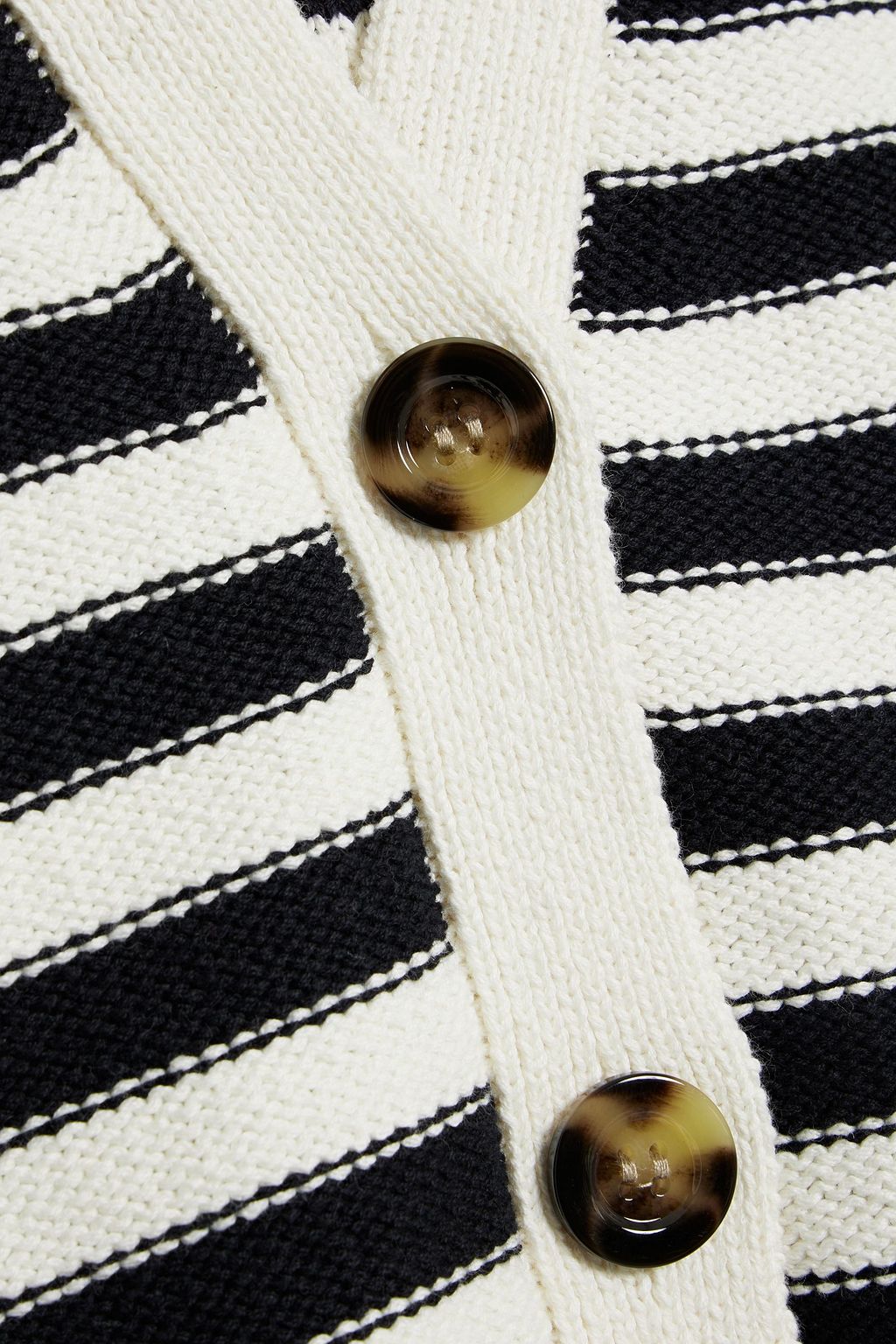 VERONICA BEARD Saylor striped cotton cardigan