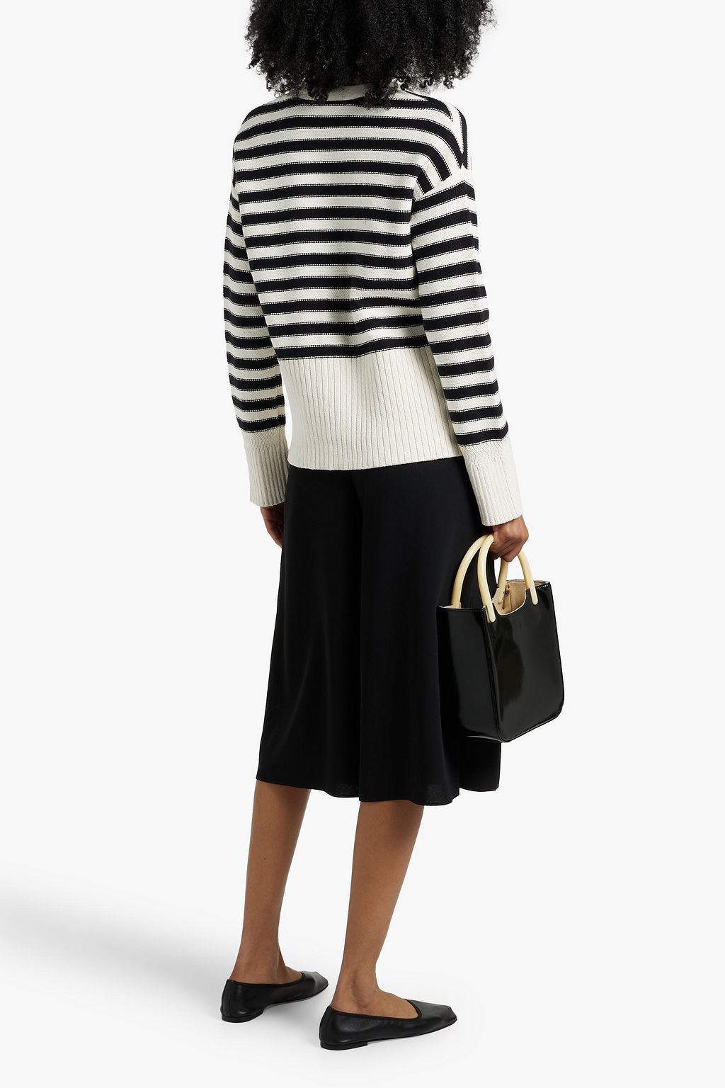 VERONICA BEARD Saylor striped cotton cardigan
