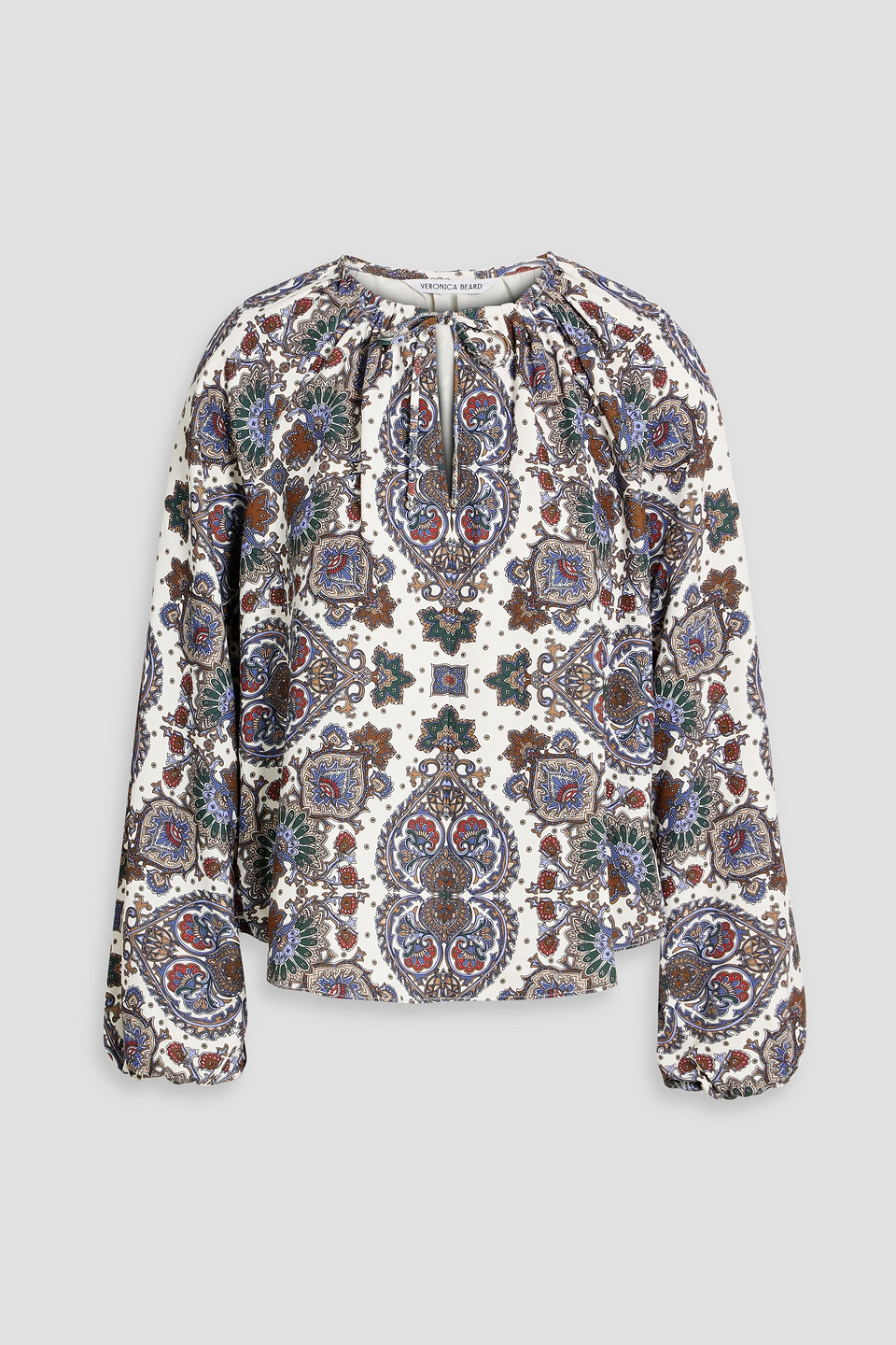 Solay paisley-print crepe blouse