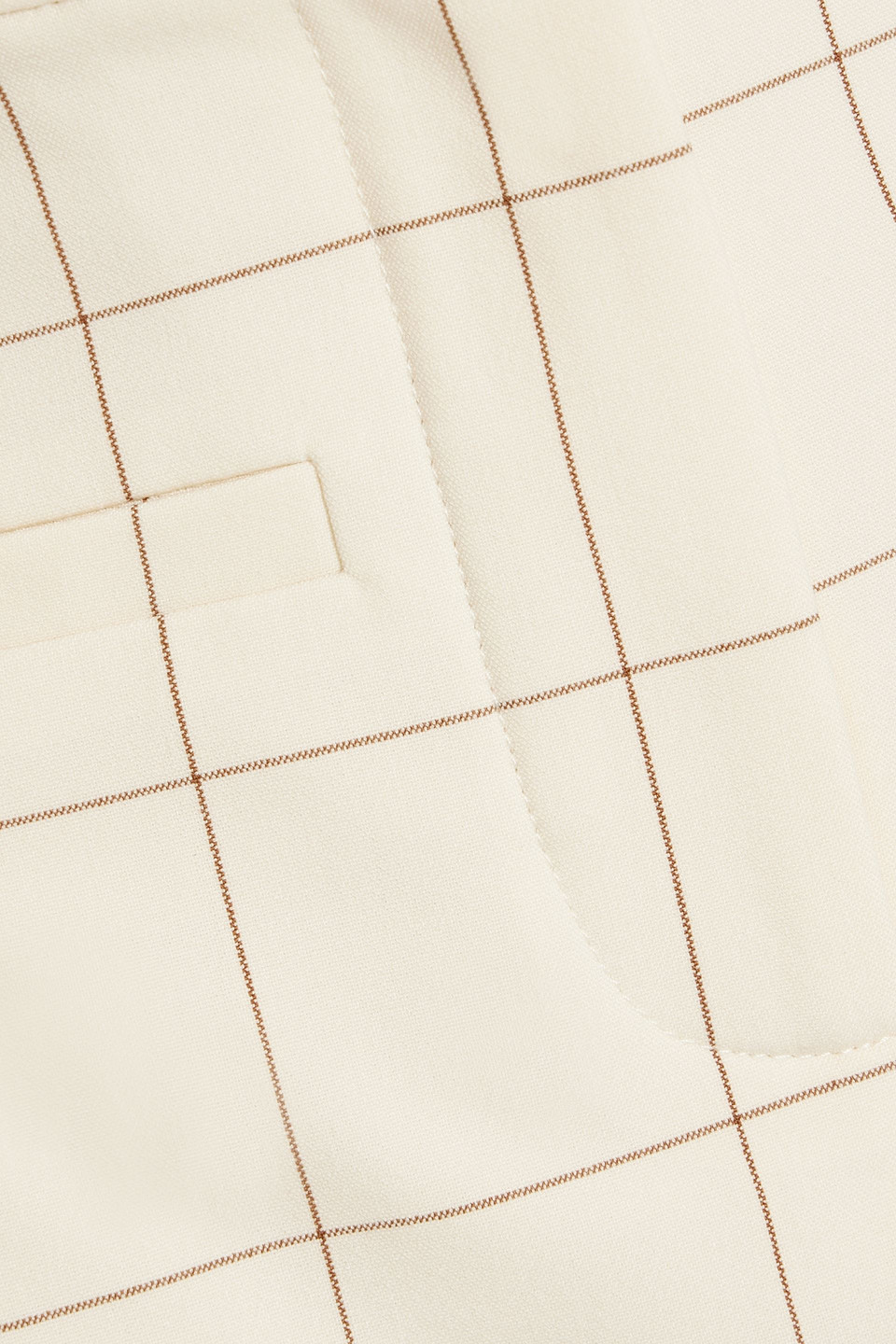 Veronica Beard Elara Checked Crepe Mini Skirt In White