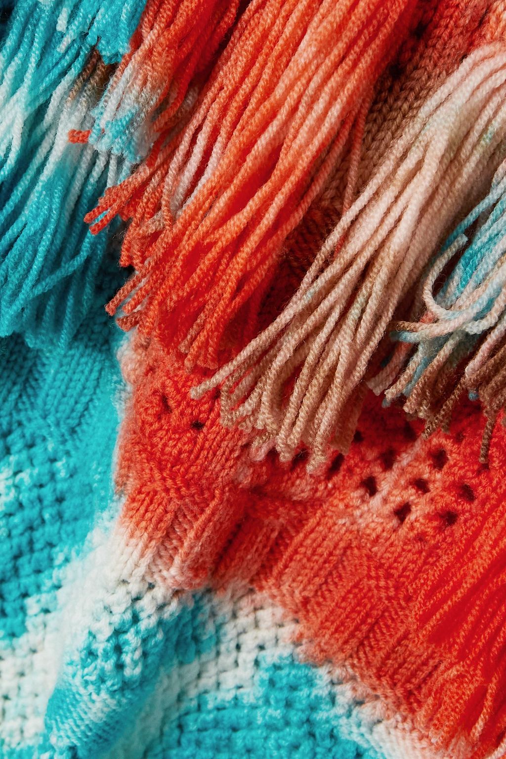 ALANUI California Dreaming Net tasseled tie-dyed wool sweater