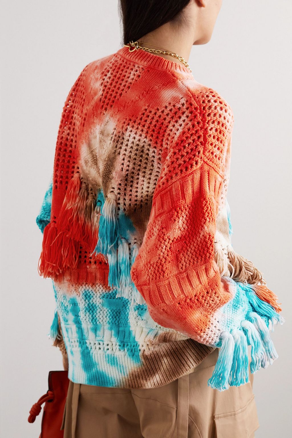 ALANUI California Dreaming Net tasseled tie-dyed wool sweater