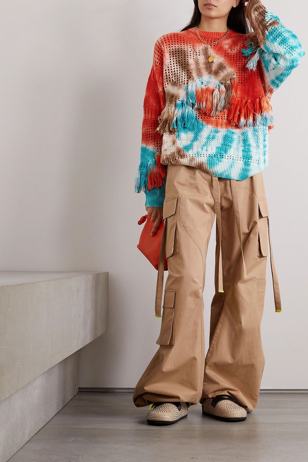 ALANUI California Dreaming Net tasseled tie-dyed wool sweater