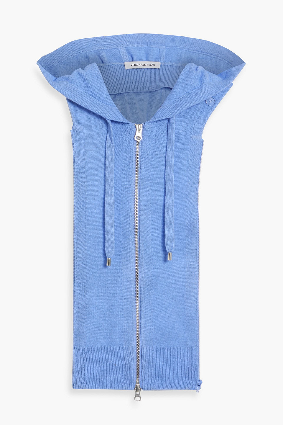 Veronica Beard Wool And Cashmere-blend Hooded Dickey In Blue