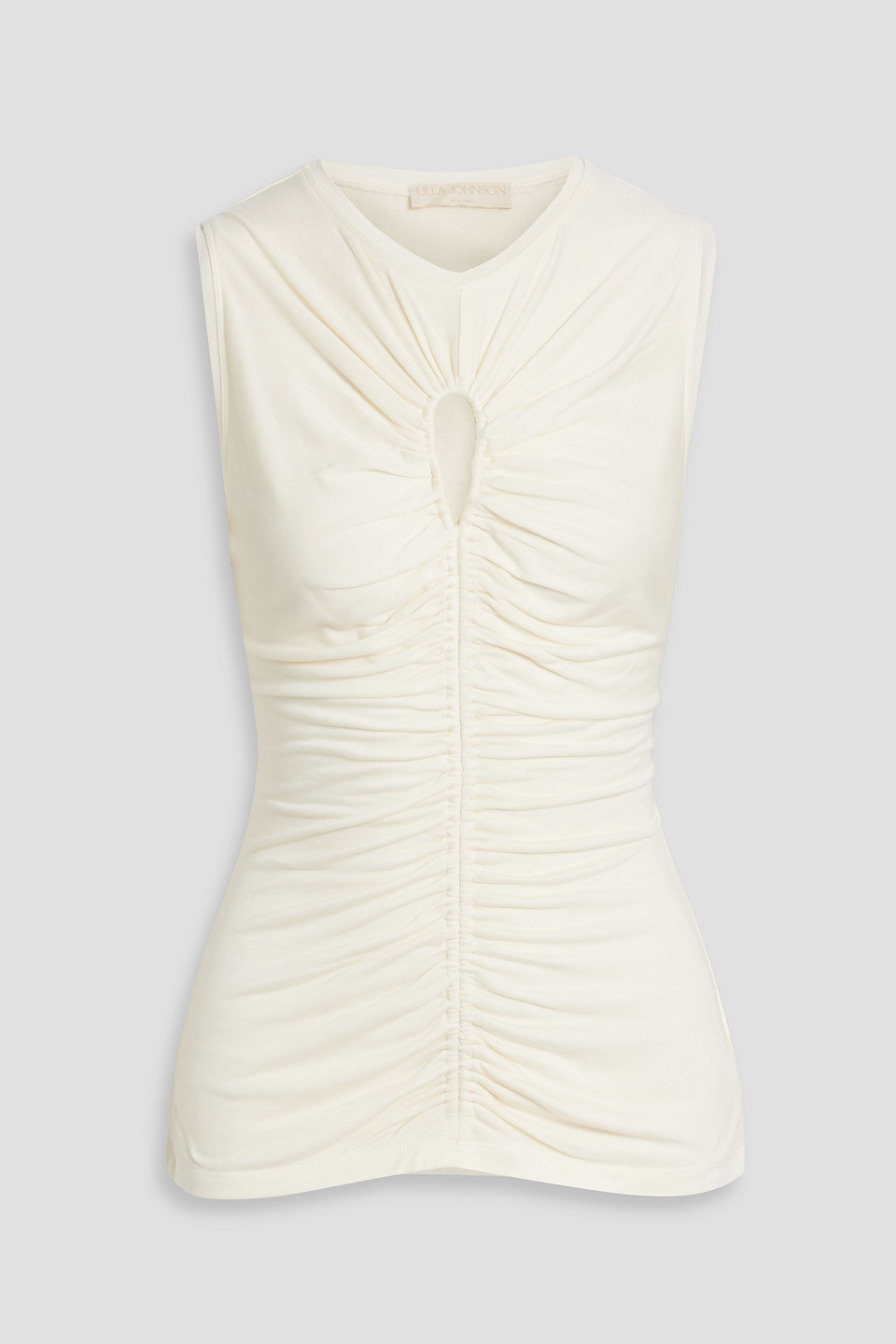 Ulla Johnson Gabi Ruched Cutout Lyocell-jersey Tank