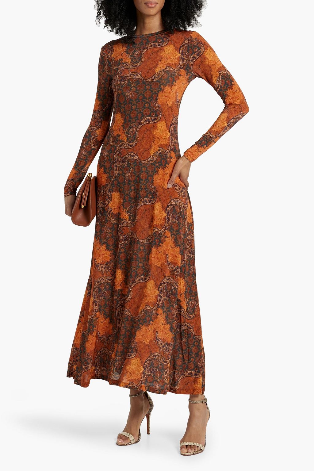 ULLA JOHNSON Amari printed jersey maxi dress