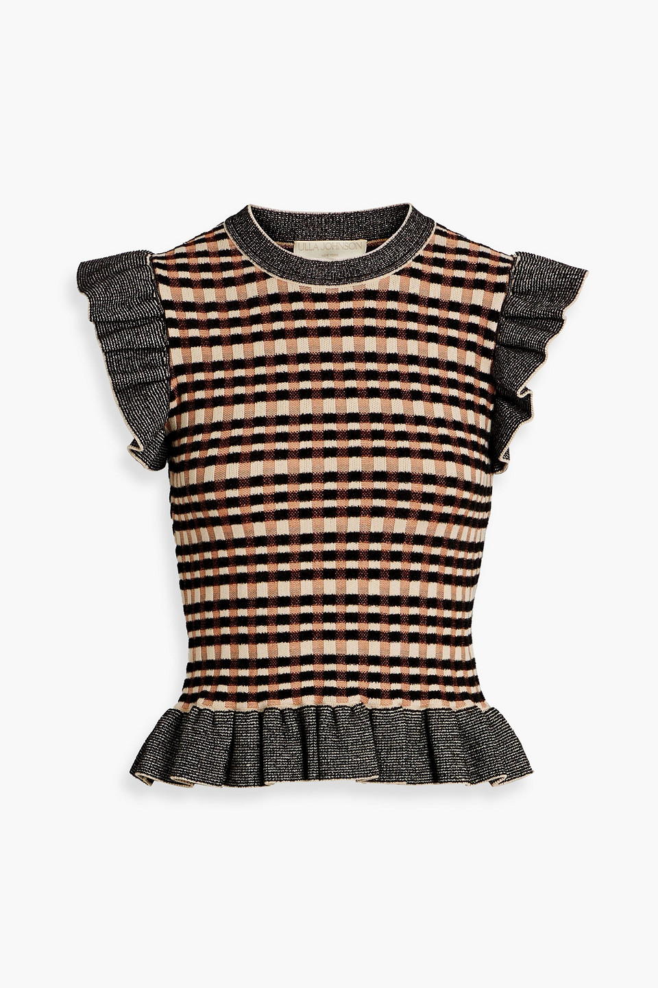 Ulla Johnson Rea Ruffled Jacquard-knit Top