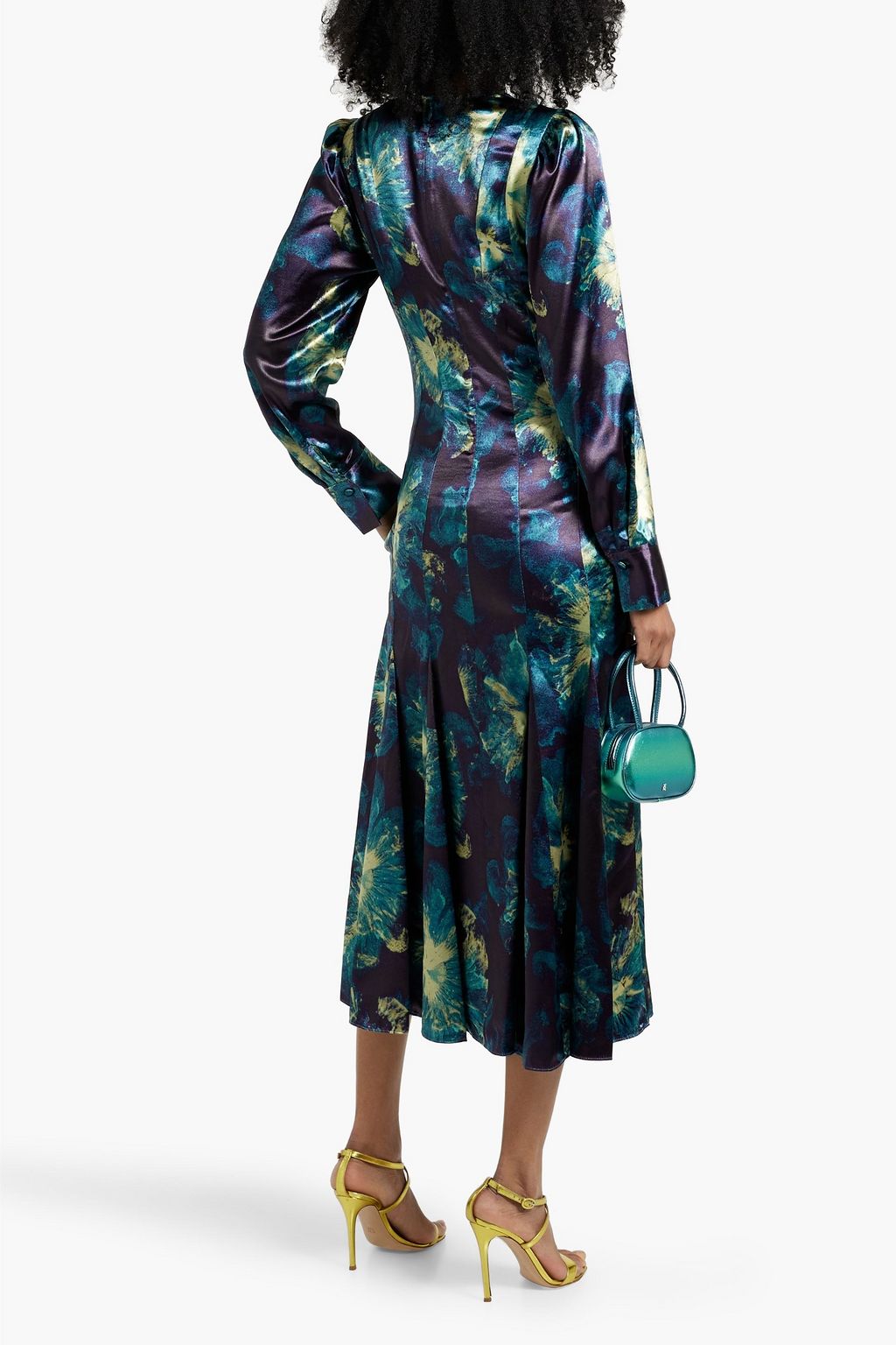ULLA JOHNSON Acrou printed satin midi dress