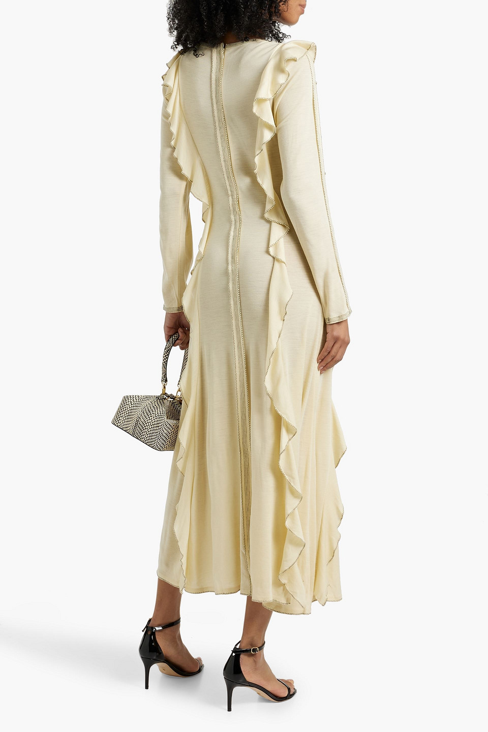 Ulla Johnson Analia Ruffled Wool Maxi Dress