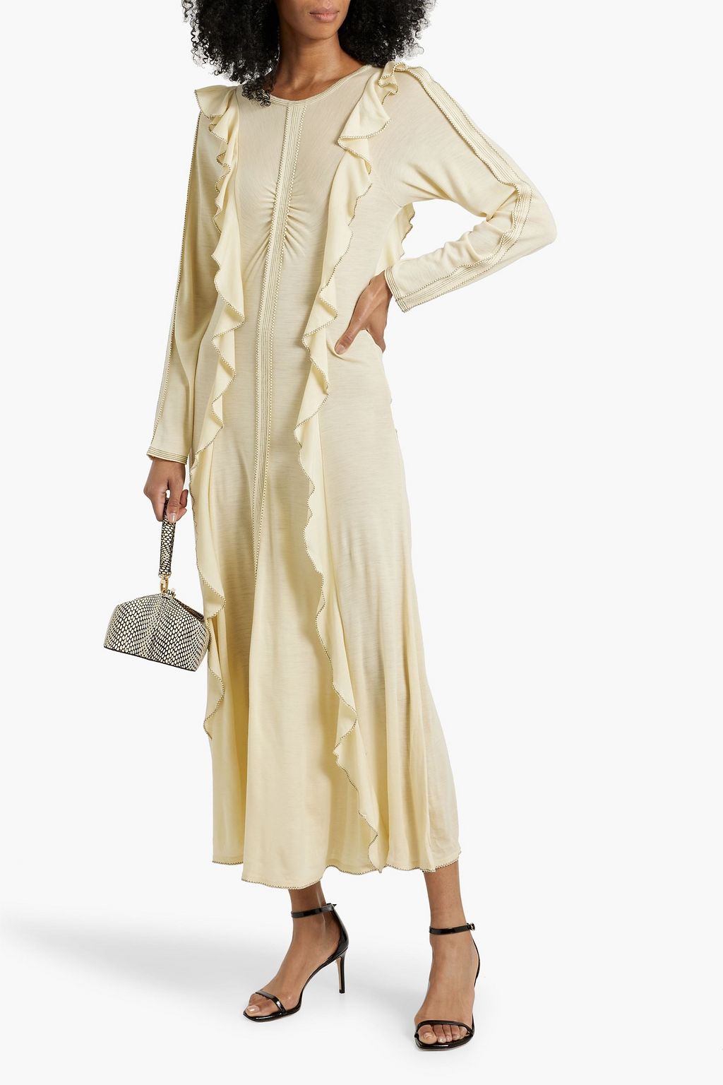 ULLA JOHNSON Analia ruffled wool maxi dress