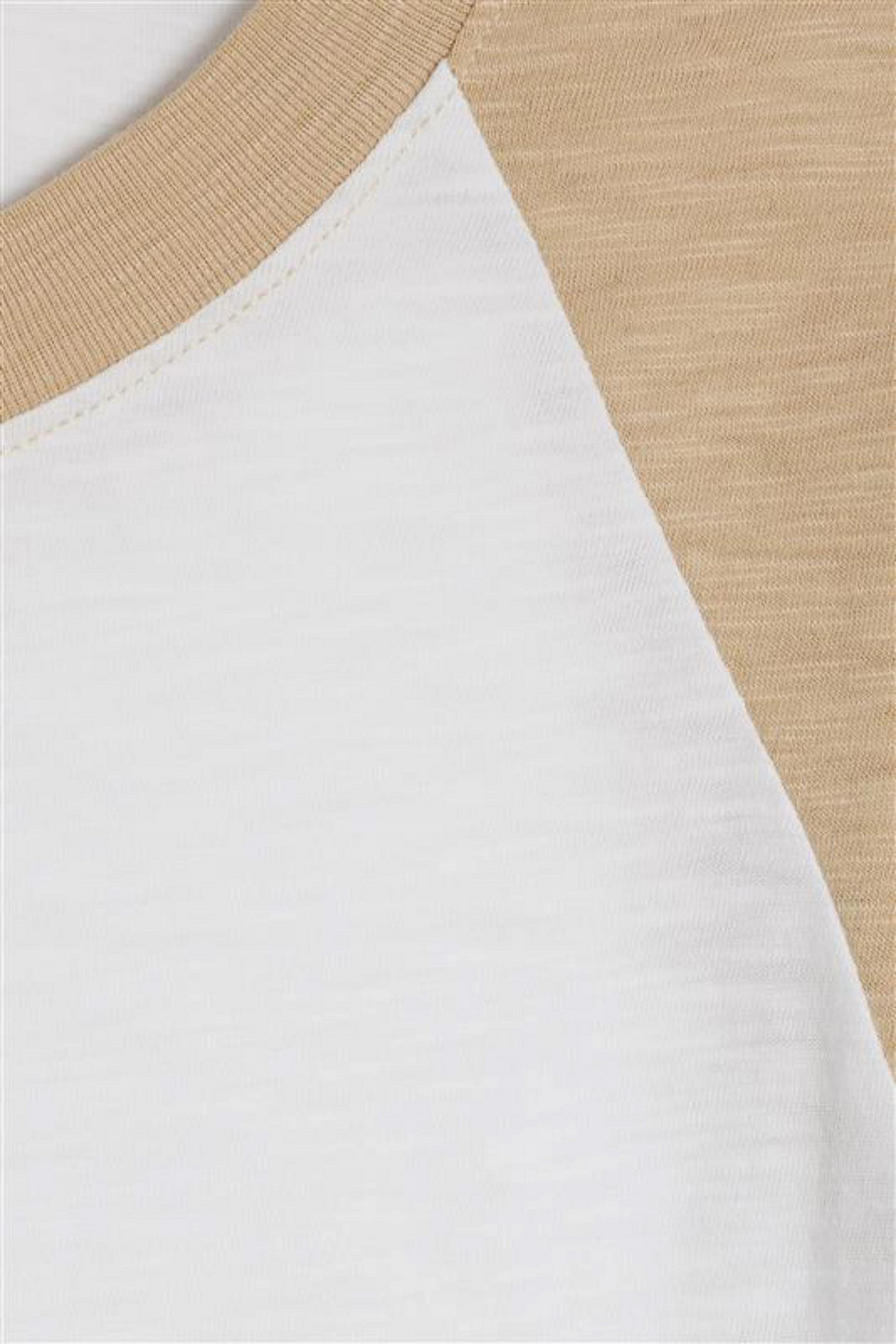 Veronica Beard Mason Two-tone Slub Pima Cotton-jersey Top In Beige