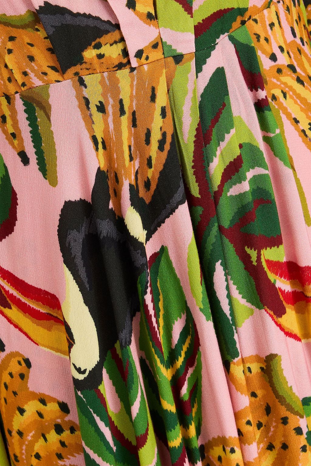 FARM RIO Midikleid aus Crêpe mit Print und Wickeleffekt