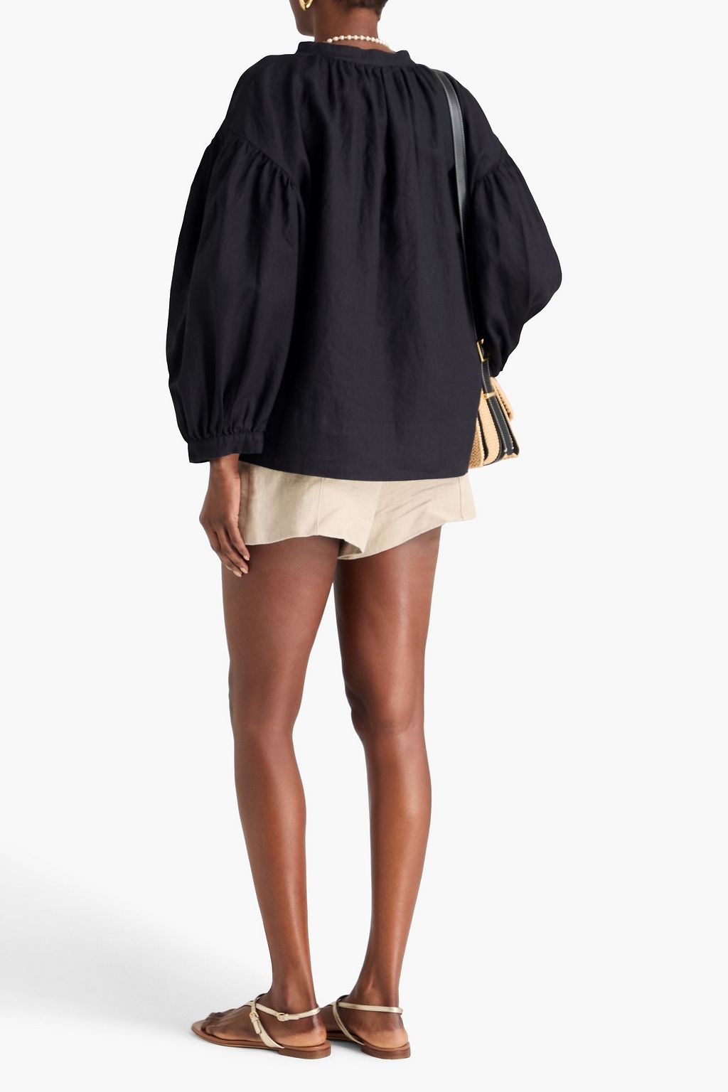 BY MALENE BIRGER بلوزة كادموس من الكتّان بتصميم مطرّز