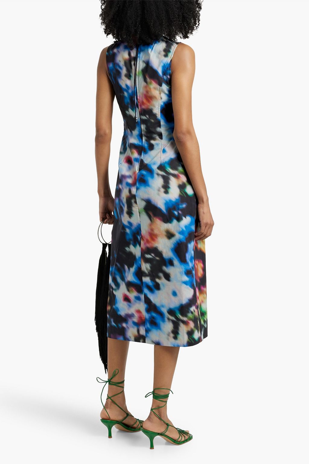 ULLA JOHNSON Davina printed cotton-poplin midi dress