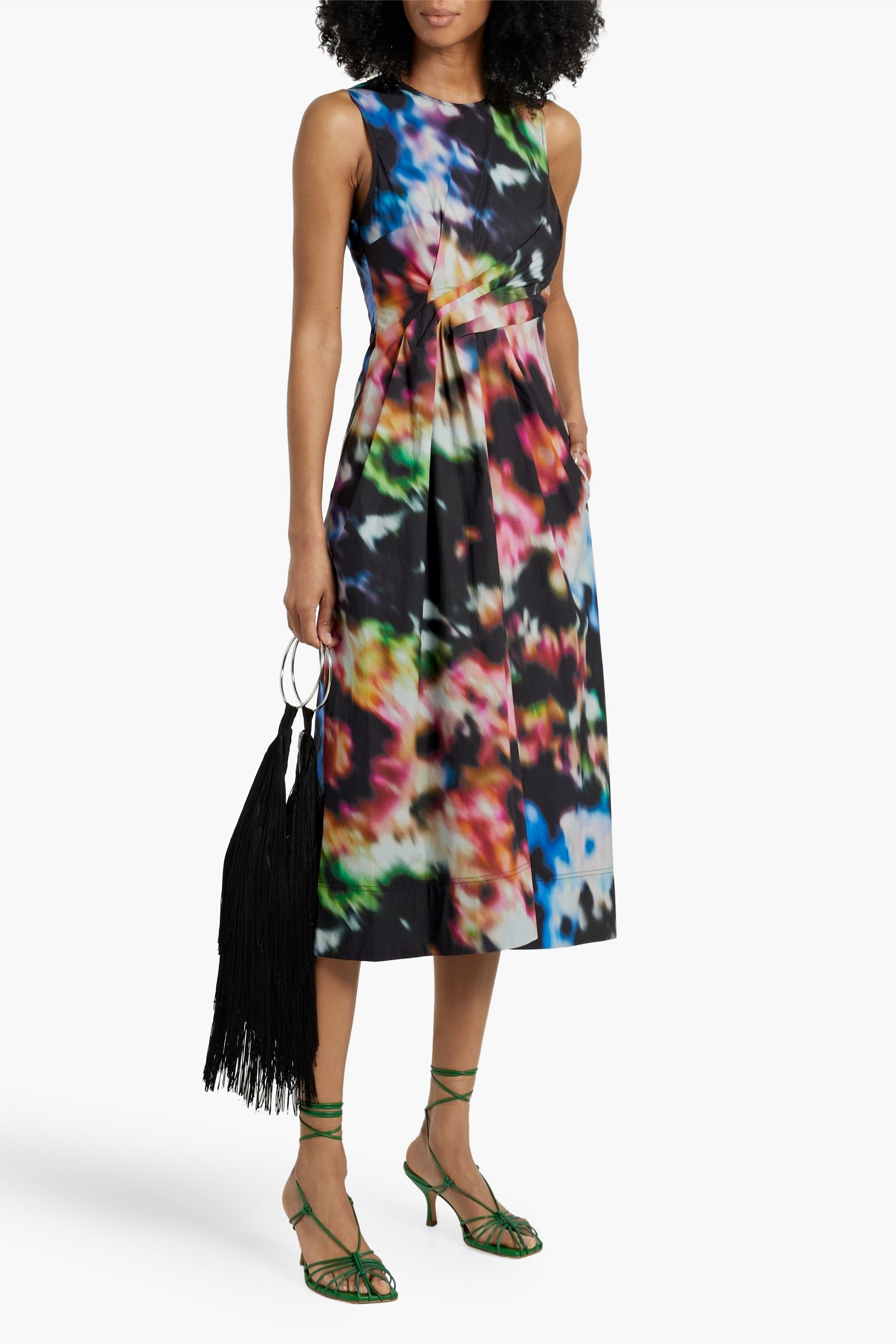 Ulla Johnson Davina printed cotton-poplin midi dress