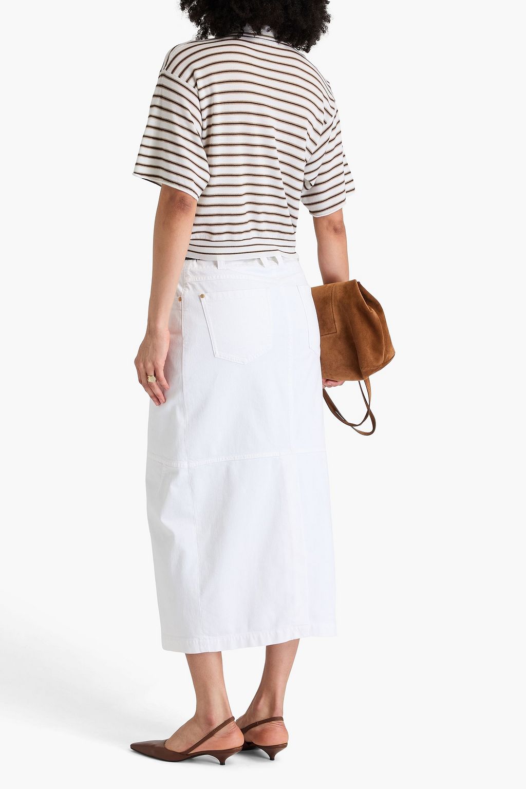 BRUNELLO CUCINELLI Denim midi skirt