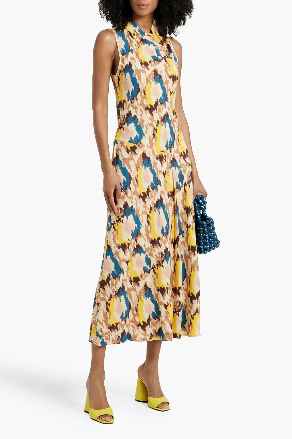 ULLA JOHNSON Kalena draped crepe midi dress