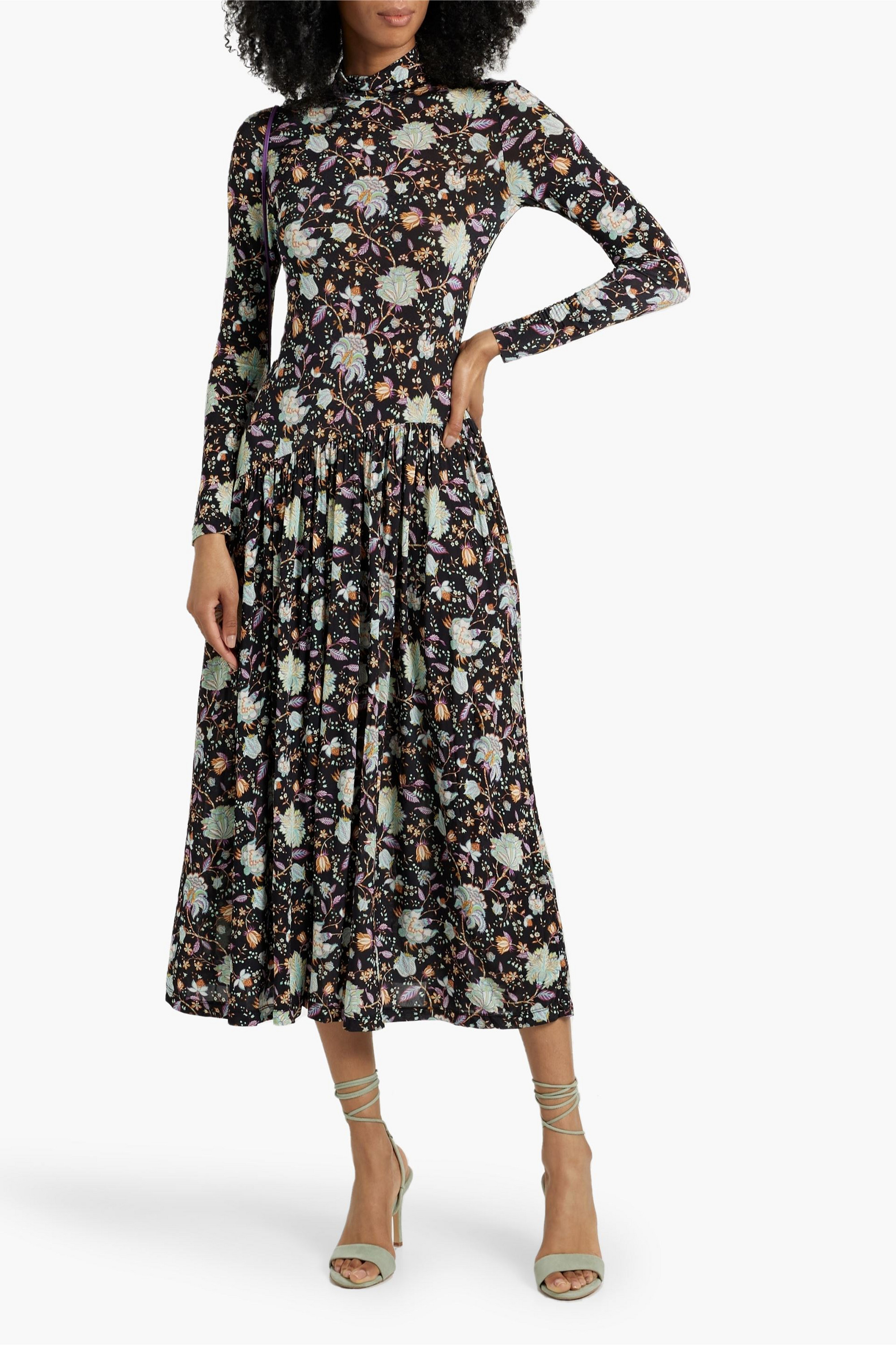 Ulla Johnson Fernanda floral-print stretch-jersey midi dress