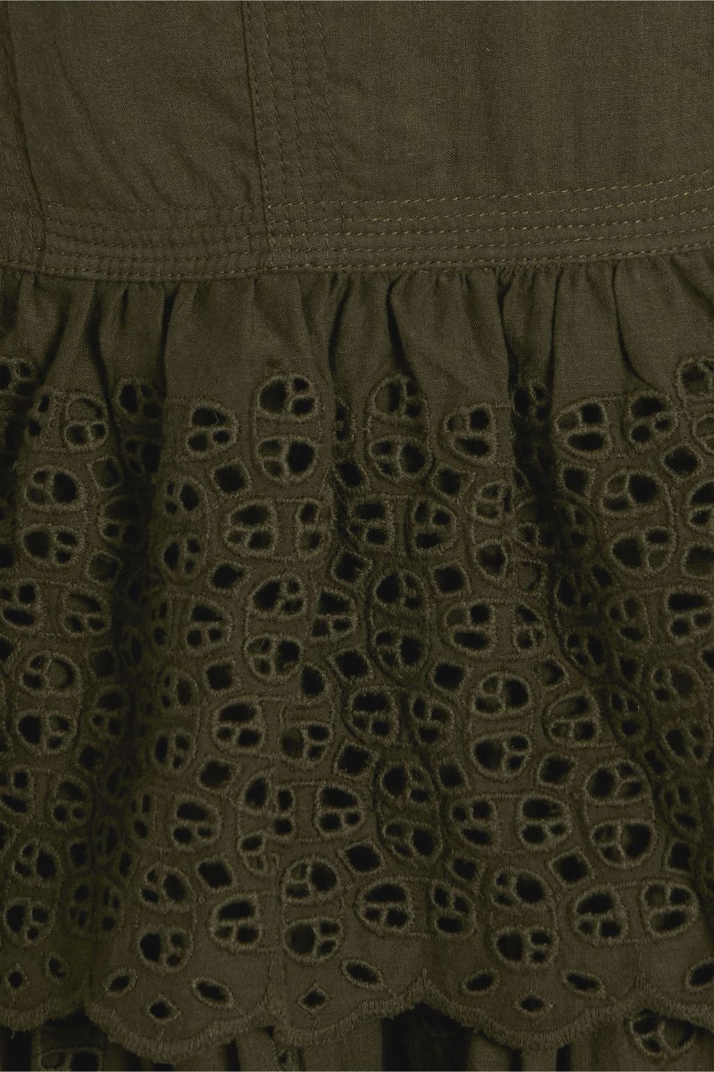 ULLA JOHNSON Jessa tiered broderie anglaise cotton mini dress