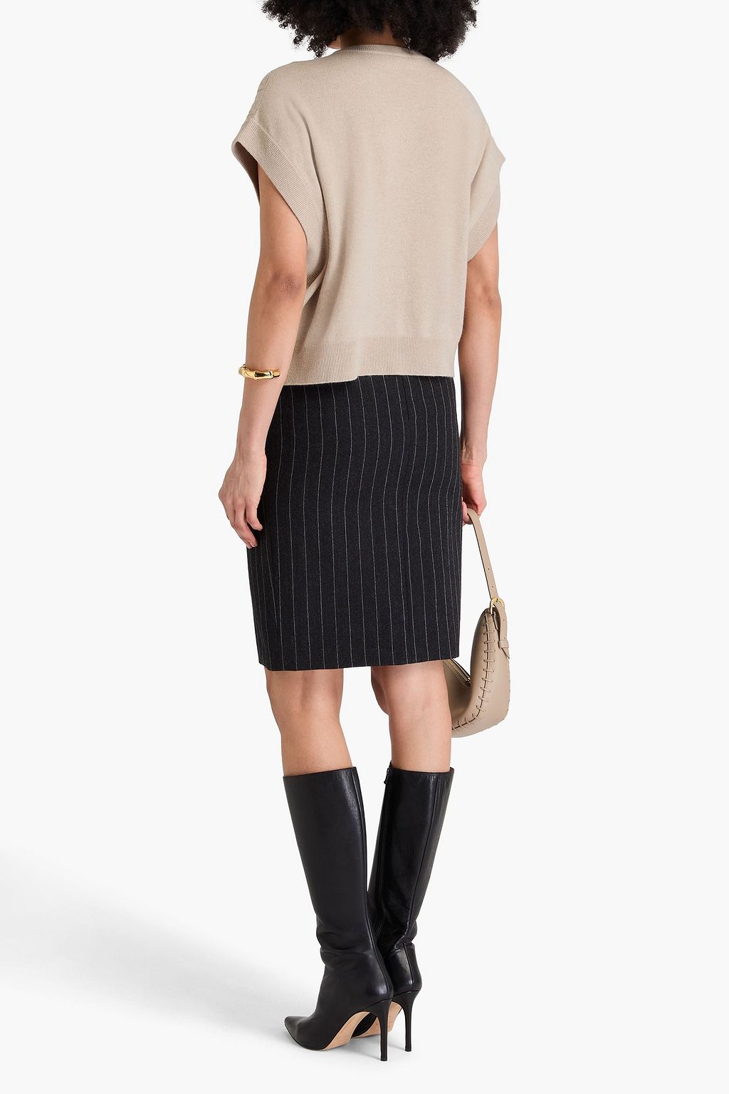BRUNELLO CUCINELLI Sequin-embellished wool, cashmere and silk-blend vest