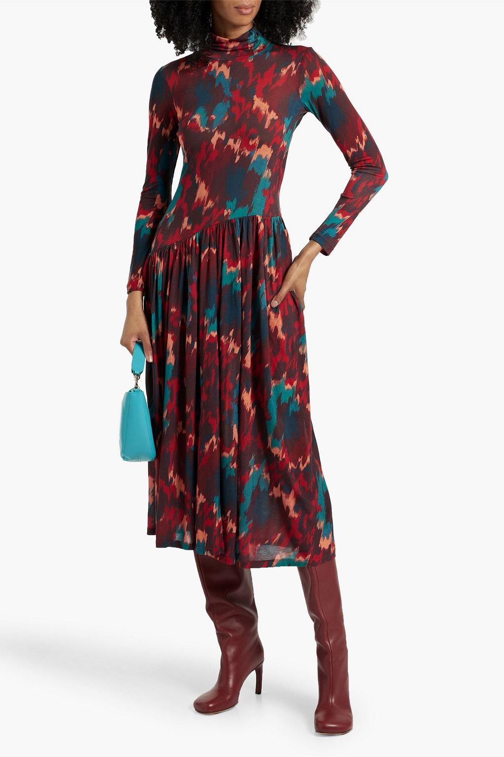 ULLA JOHNSON Fernanda printed Lyocell-jersey midi dress