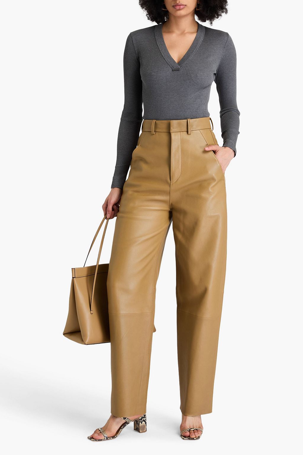 BRUNELLO CUCINELLI Bead-embellished ribbed cotton sweater