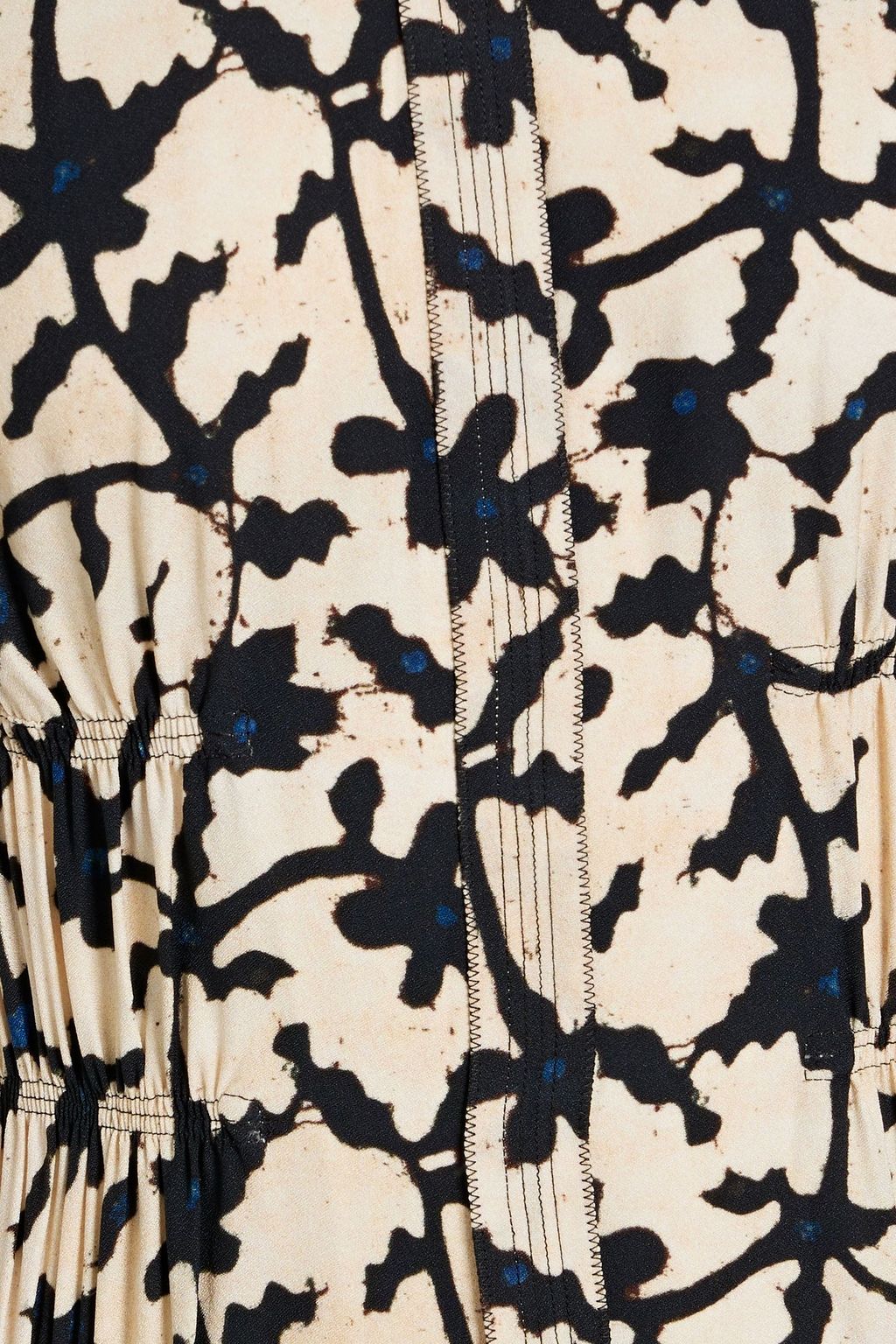 ULLA JOHNSON Anais ruffled printed crepe midi dress