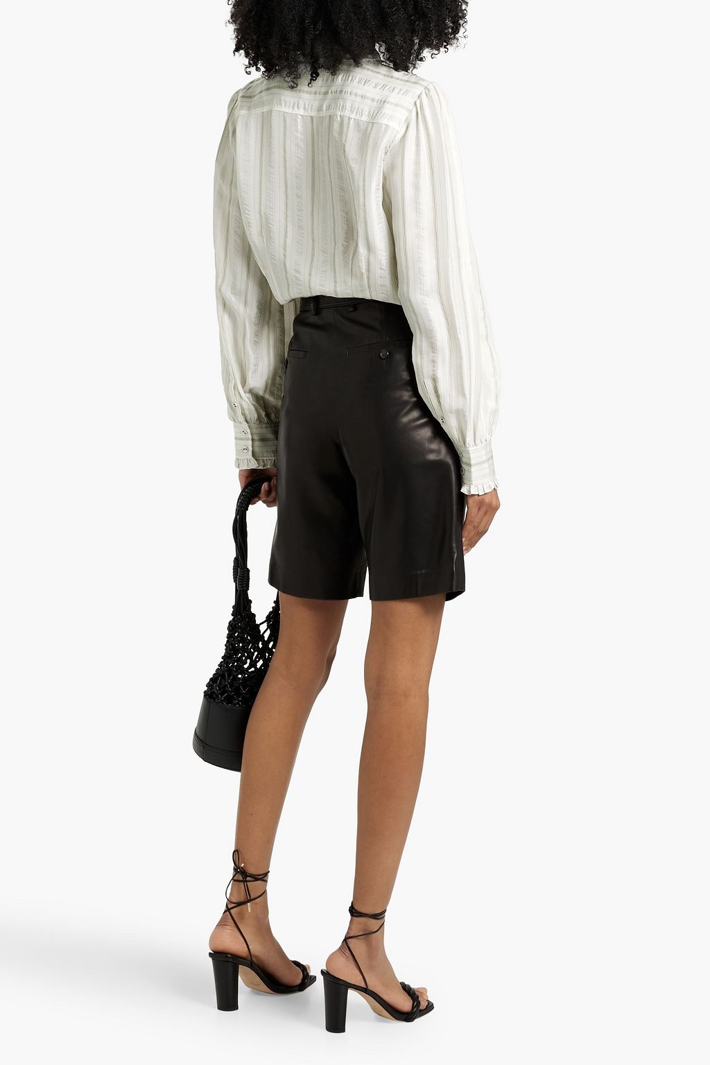 ULLA JOHNSON Vedra pussy-bow striped silk blouse