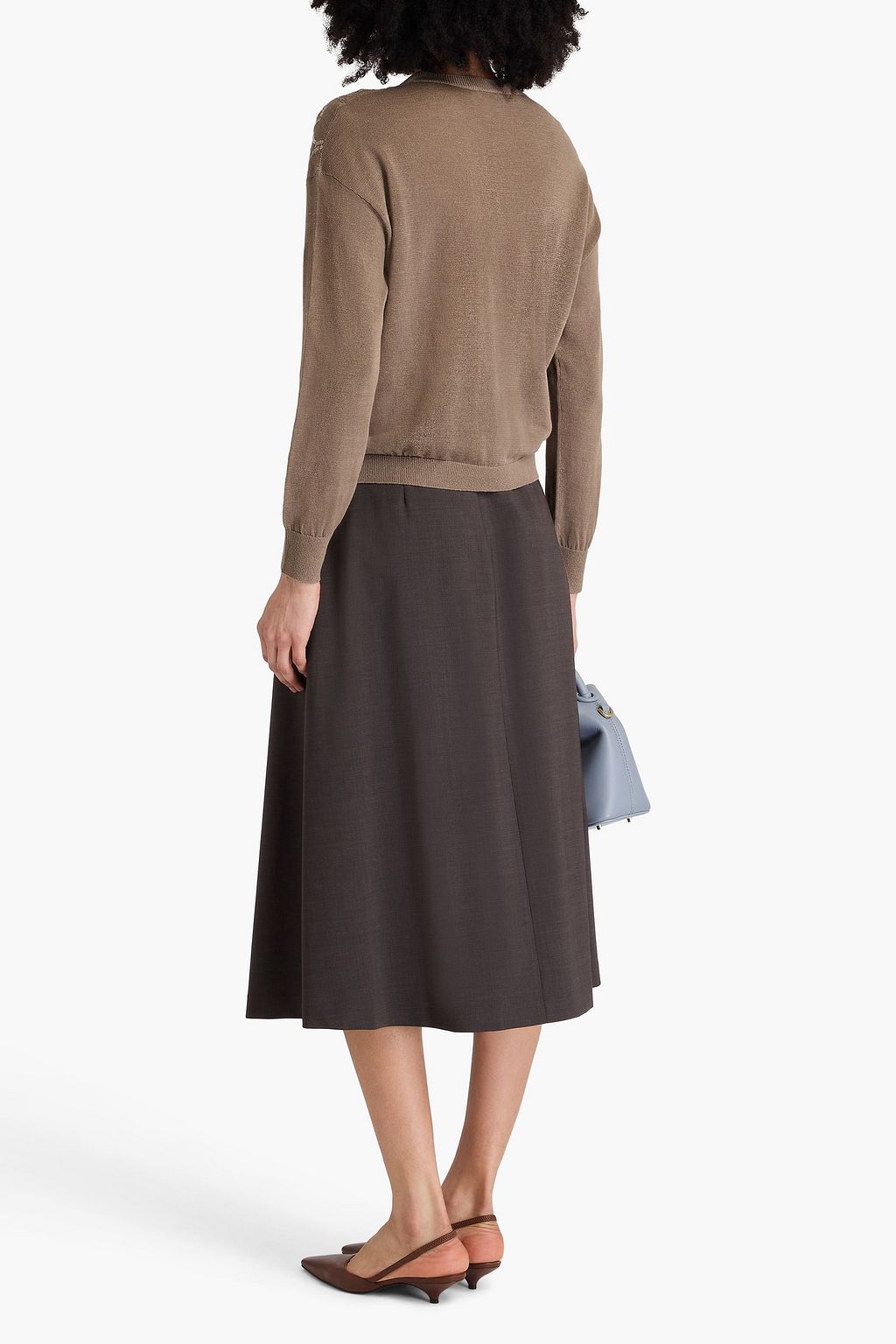 BRUNELLO CUCINELLI Pullover aus einer Leinenmischung mit Pailletten