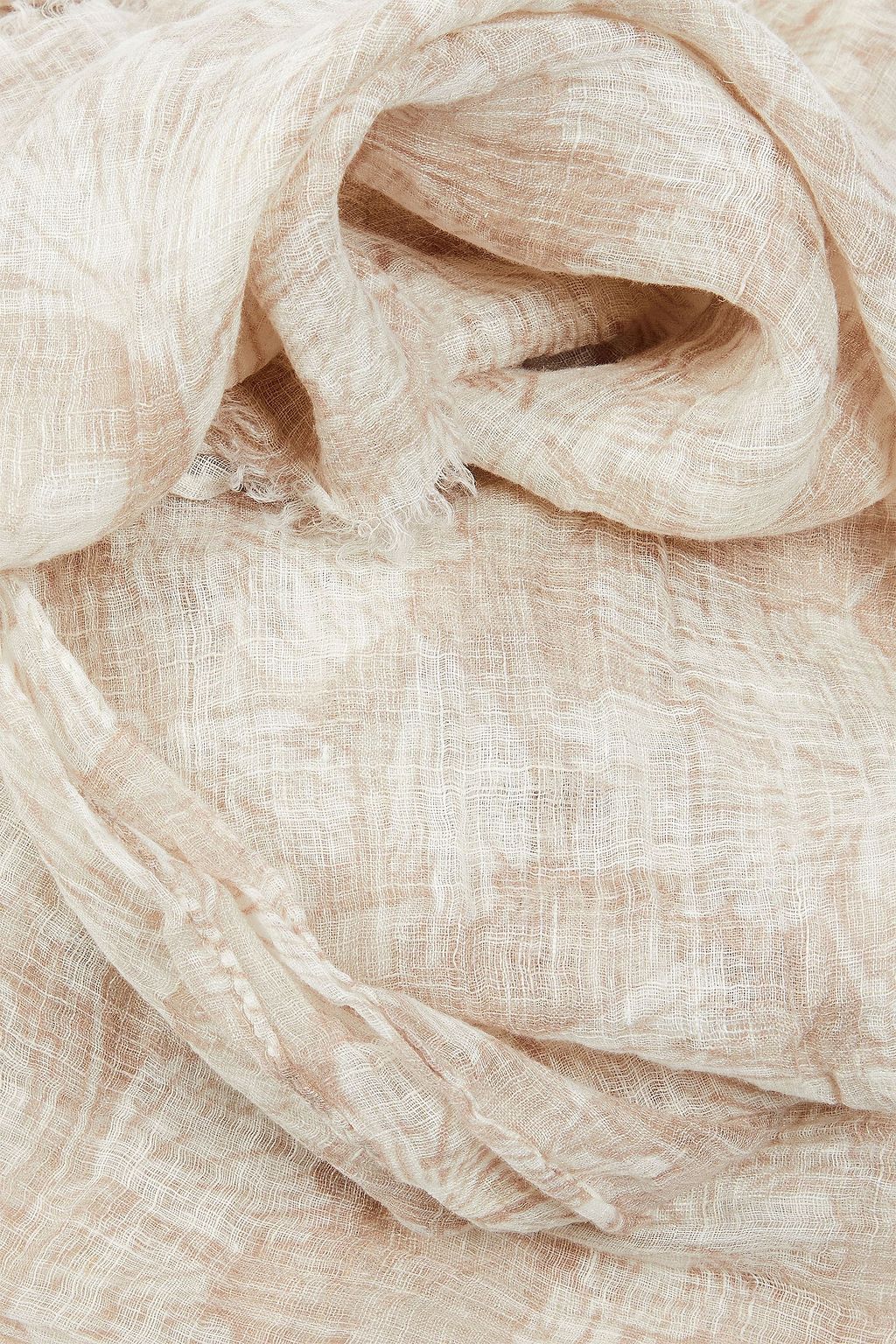 BRUNELLO CUCINELLI Floral-print linen-gauze scarf