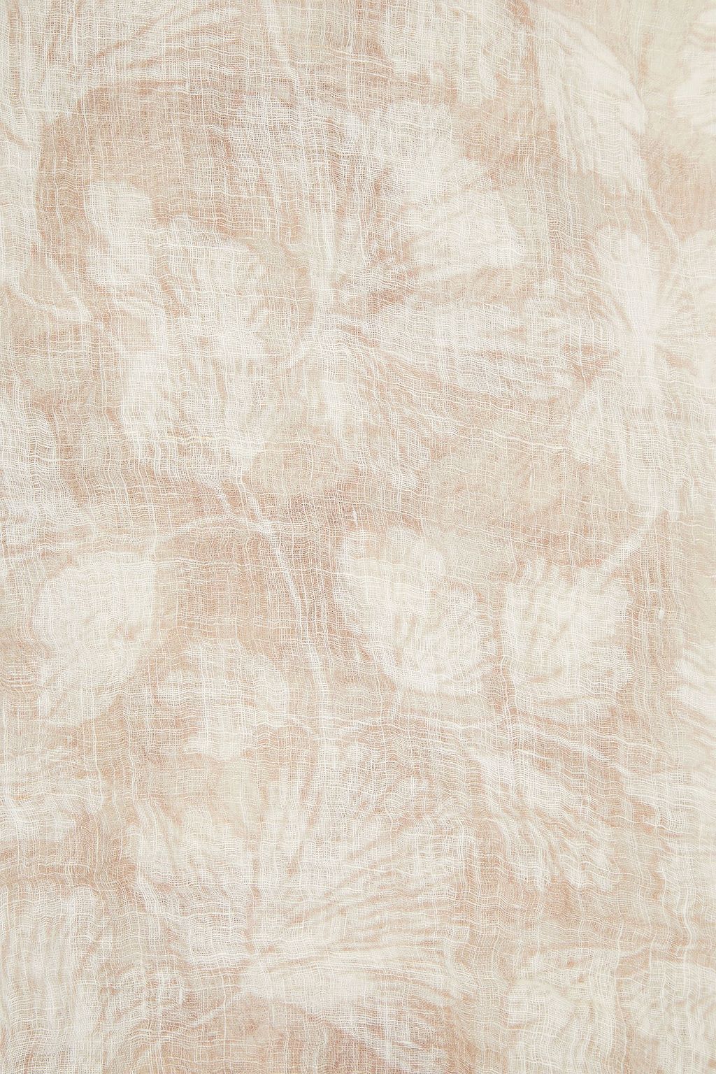 BRUNELLO CUCINELLI Floral-print linen-gauze scarf