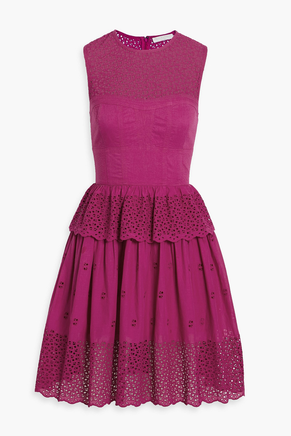Ulla Johnson Jessa Tiered Broderie Anglaise Cotton Mini Dress