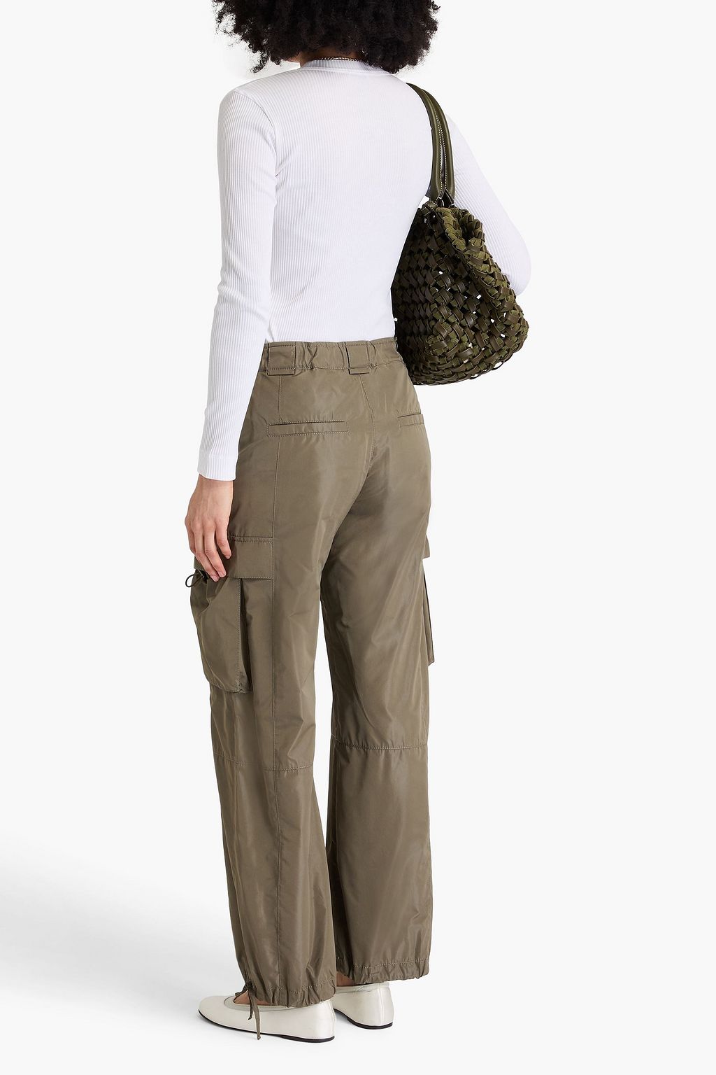 BRUNELLO CUCINELLI Bead-embellished ribbed cotton sweater