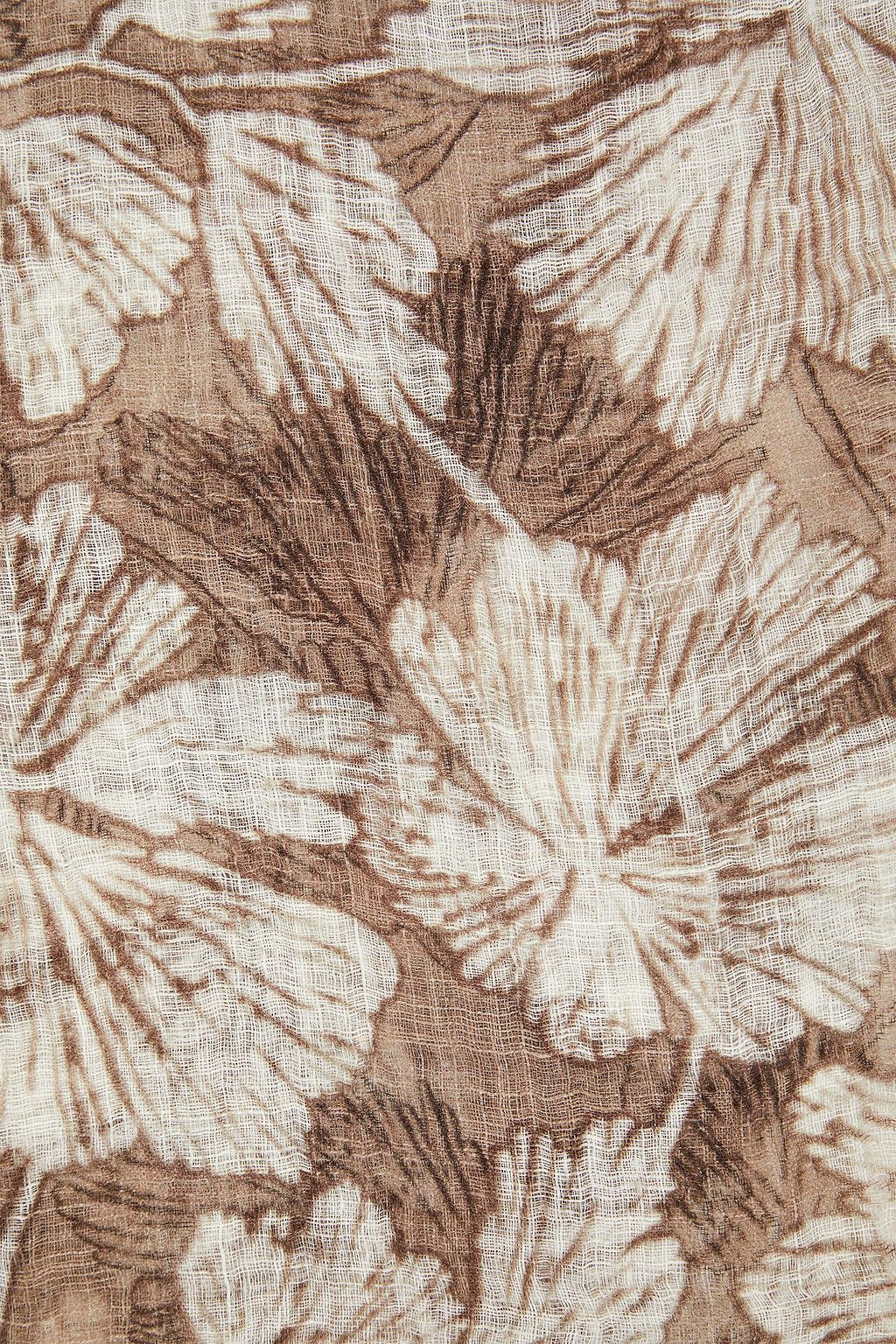 BRUNELLO CUCINELLI Schal aus Leinen-Gaze mit floralem Print