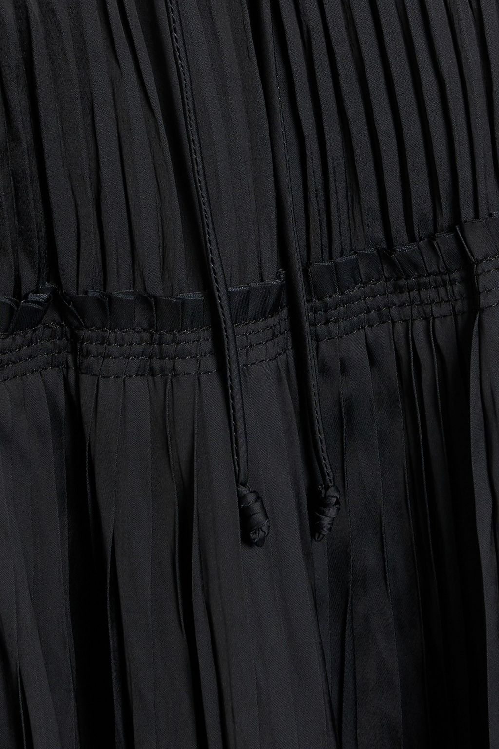 ULLA JOHNSON Malia pleated satin midi skirt