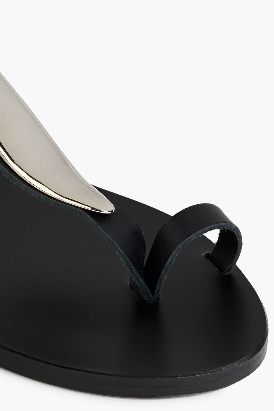 Ancient Greek Sandals Round-toe Slippers In Black